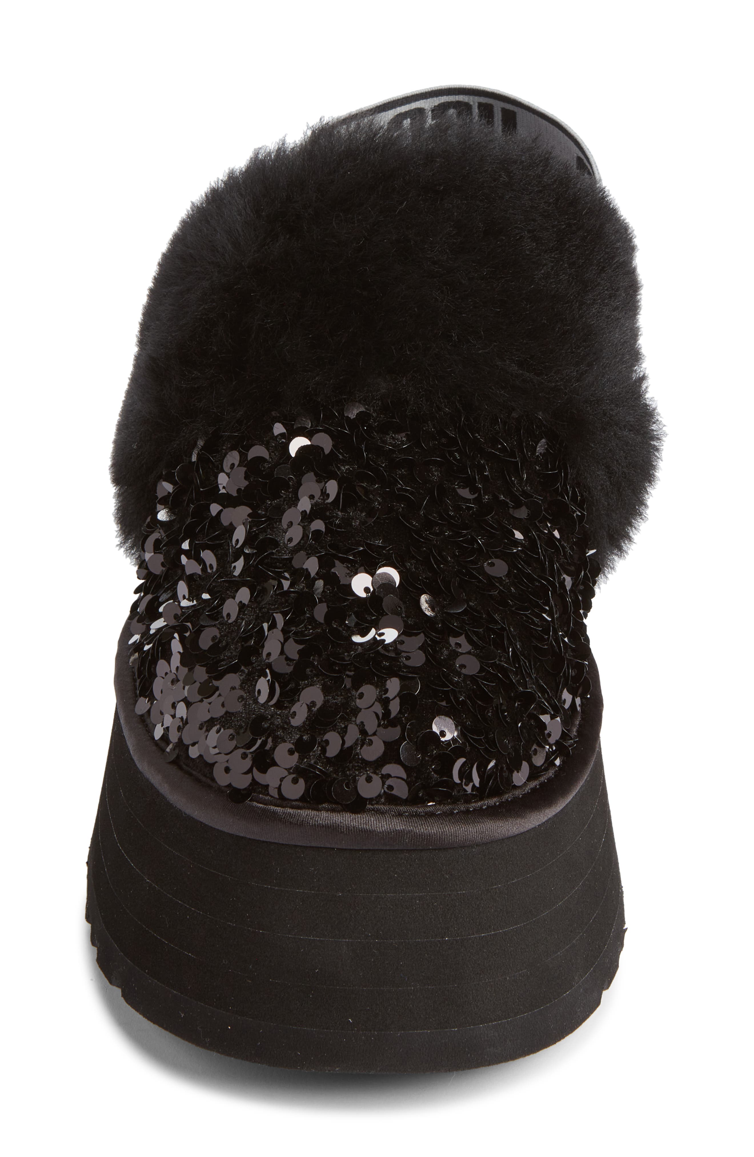 UGG<sup>®</sup> Funkette Chunky Sequin Genuine Sheepskin Detail Clog, Alternate, color, 