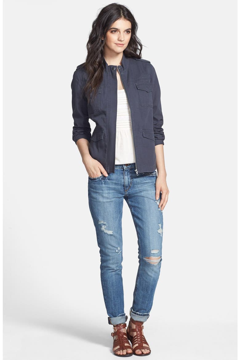 Cotton Canvas Jacket, Alternate, color, WASHED GREY