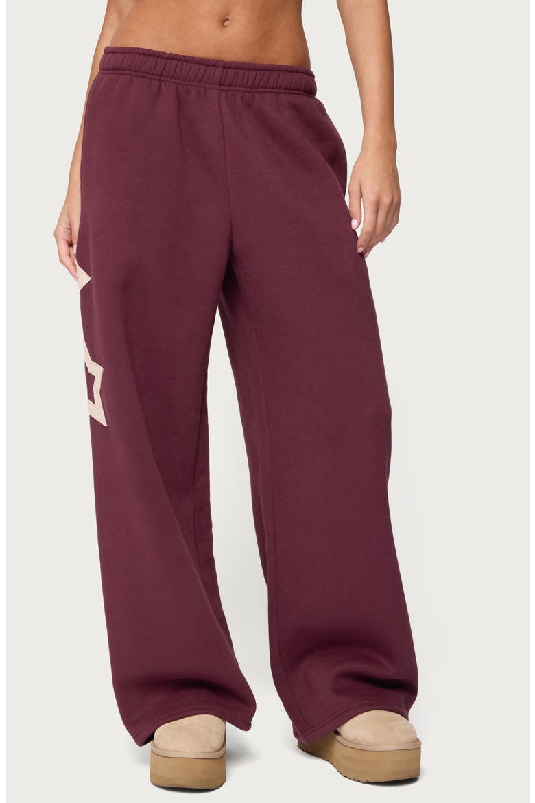 Starly Straight Leg Sweatpants, Main, color, BURGUNDY