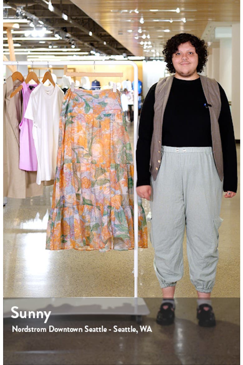 Agatha Floral Tiered Cotton Maxi Skirt video