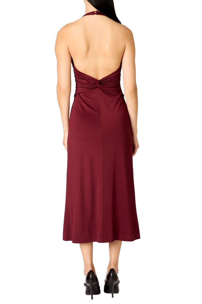 Mirabel Halter Dress, Alternate, color, CHIANTI