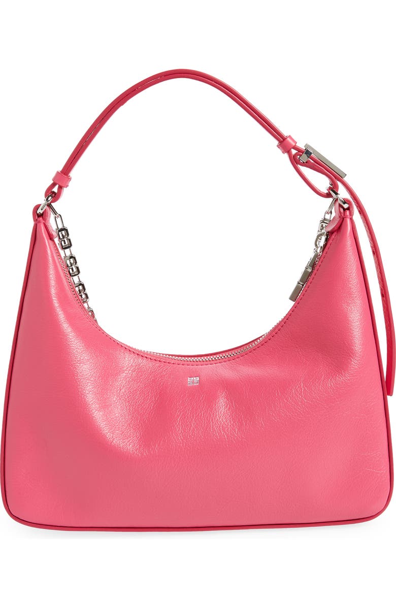 Givenchy Small Moon Cutout Leather Hobo Bag, Alternate, color,