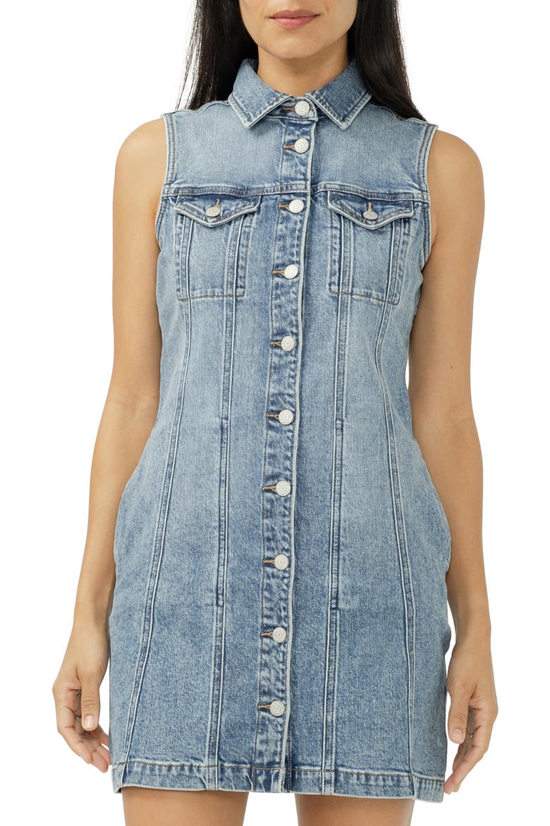 '90s Denim Minidress, Alternate, color, SIRENA