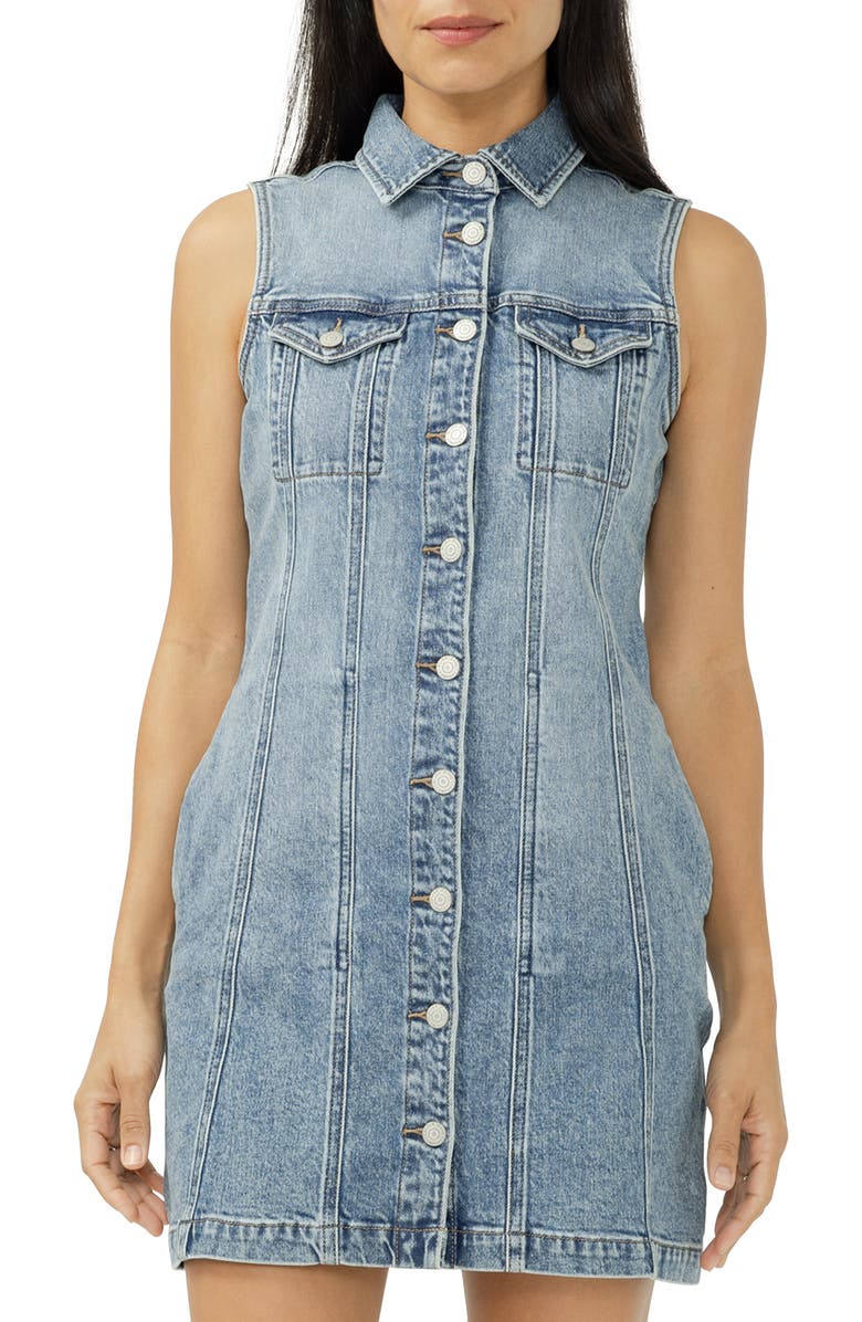 Silver Jeans Co. '90s Denim Minidress, Alternate, color, 