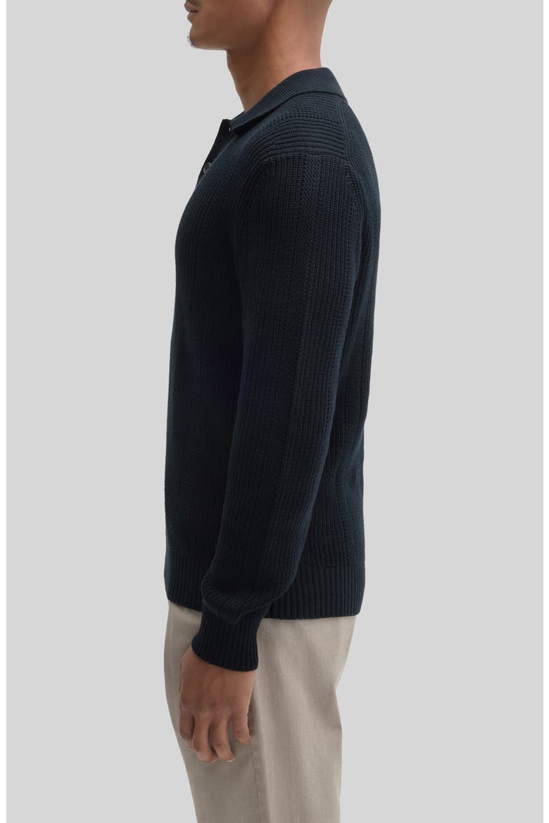 Mercato Long Sleeve Polo Sweater, Alternate, color, DARK CASPIAN