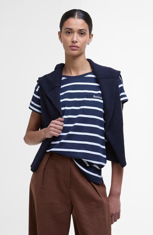 Barbour Otterburn Stripe T-shirt In Navy White
