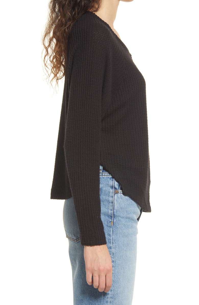 BP. Women's Oversize Snap Front Henley Top, Alternate, color, 