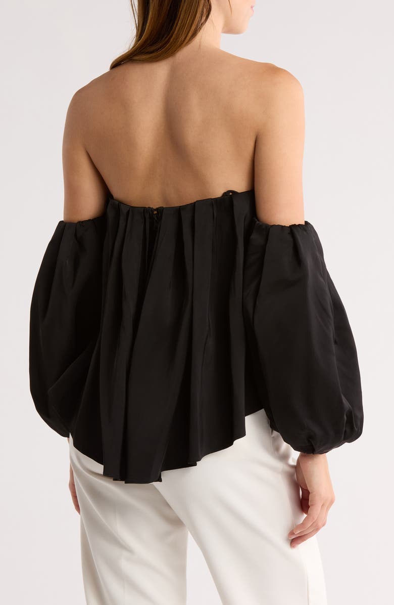 Alice + Olivia Jupiter Off the Shoulder Top, Alternate, color, Black