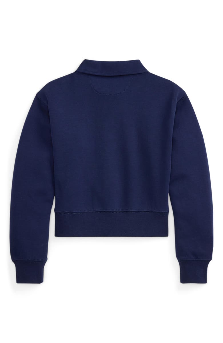 Polo Ralph Lauren Kids
 Double Knit Quarter Zip Polo Sweatshirt, Alternate, color, Newport Navy