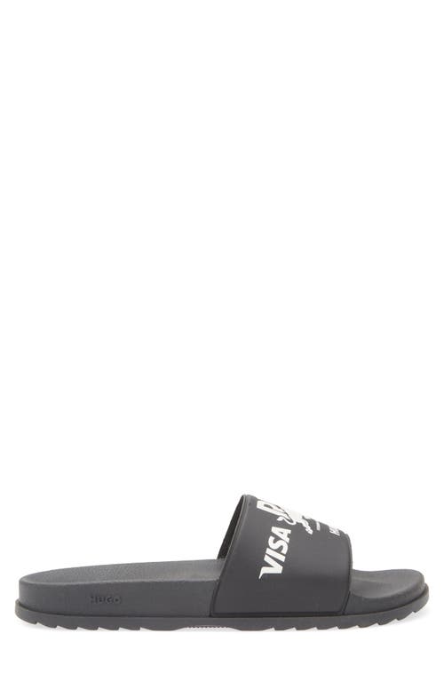 Hugo Boss Boss Match It Slide Sandal In Black