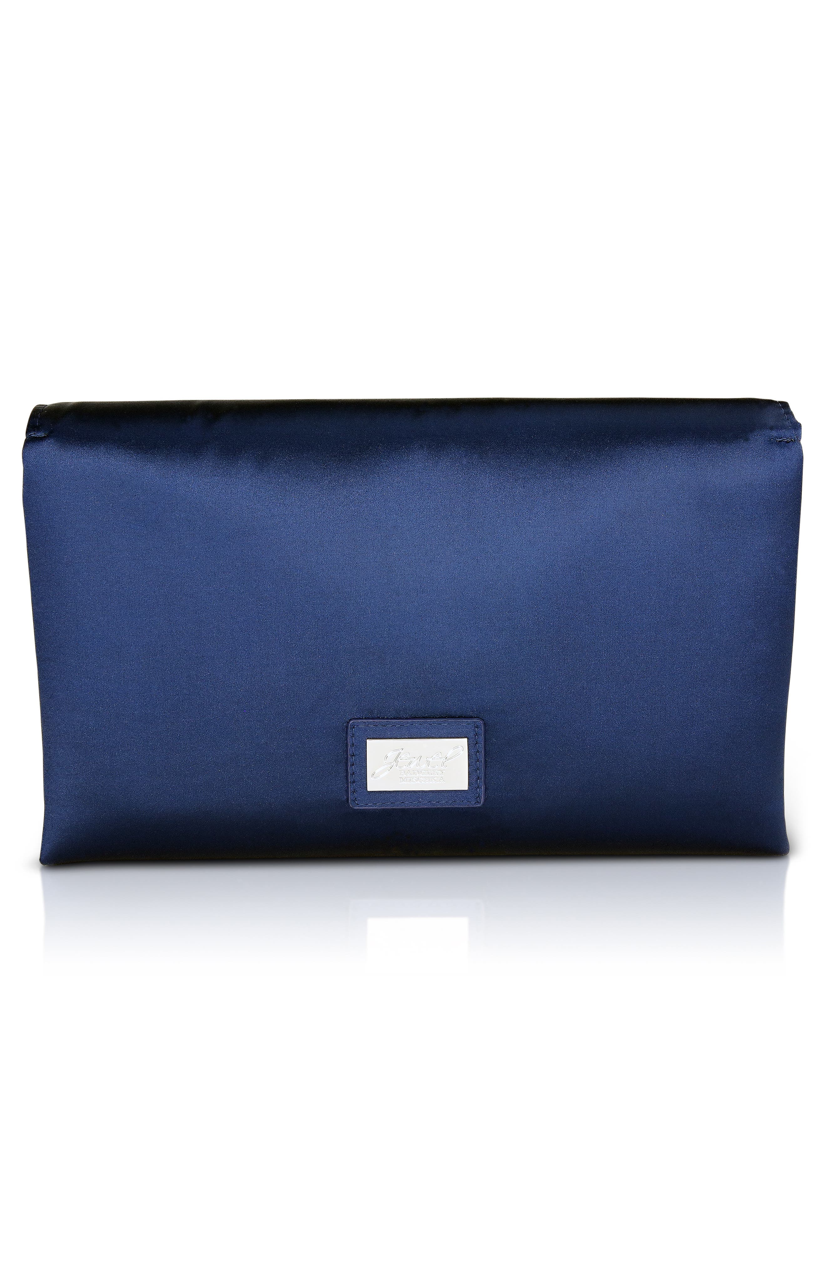 Jewel Badgley Mischka Harper Satin Envelope Clutch, Alternate, color, 