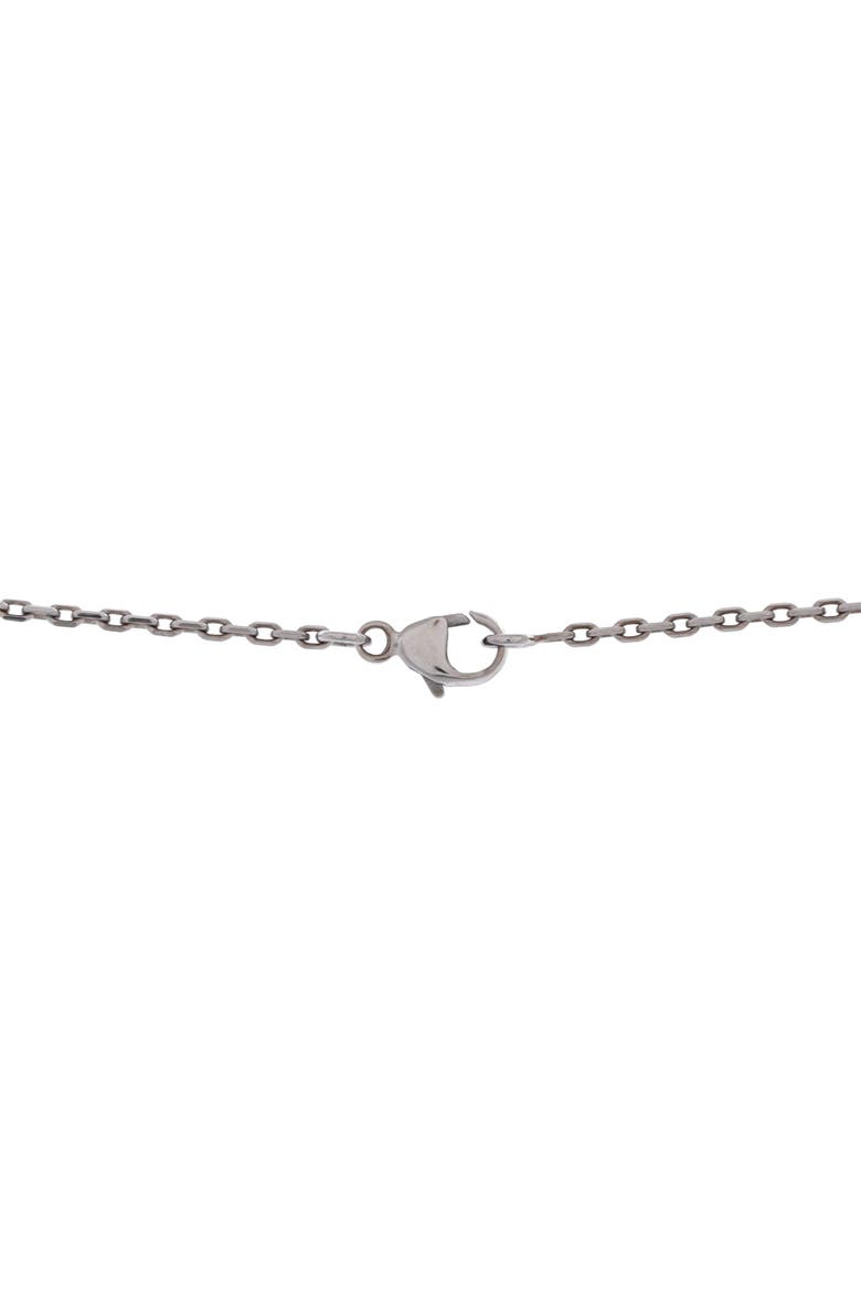 Pop H Pendant Chain Necklace Metal and Enamel Mini, Alternate, color, Silver