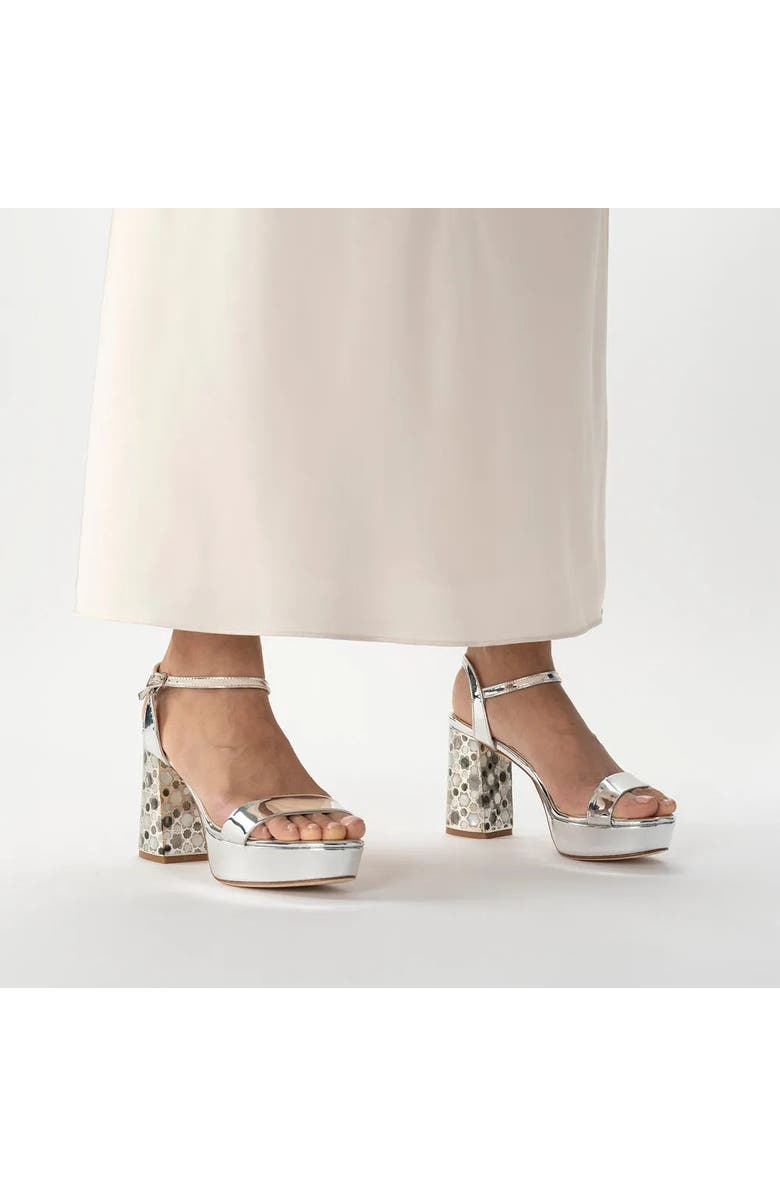 Freya Rose Glory Silver Platform Sandal, Alternate, color, Silver