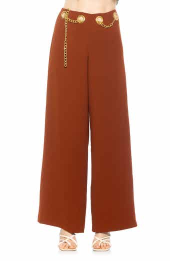 Alexia Admor Cassie Grommet High Waist Wide Leg Pants