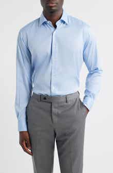 Campbell Perfect Pinpoint Regular Fit Button-Up Shirt