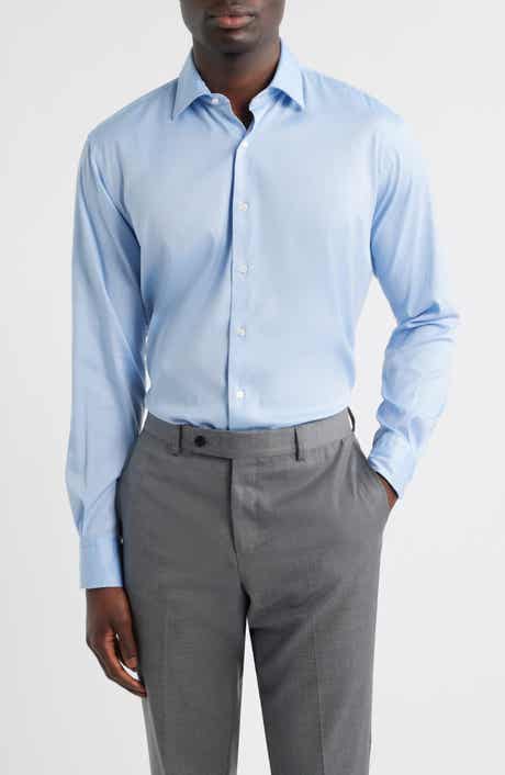 Campbell Perfect Pinpoint Regular Fit Button-Up Shirt