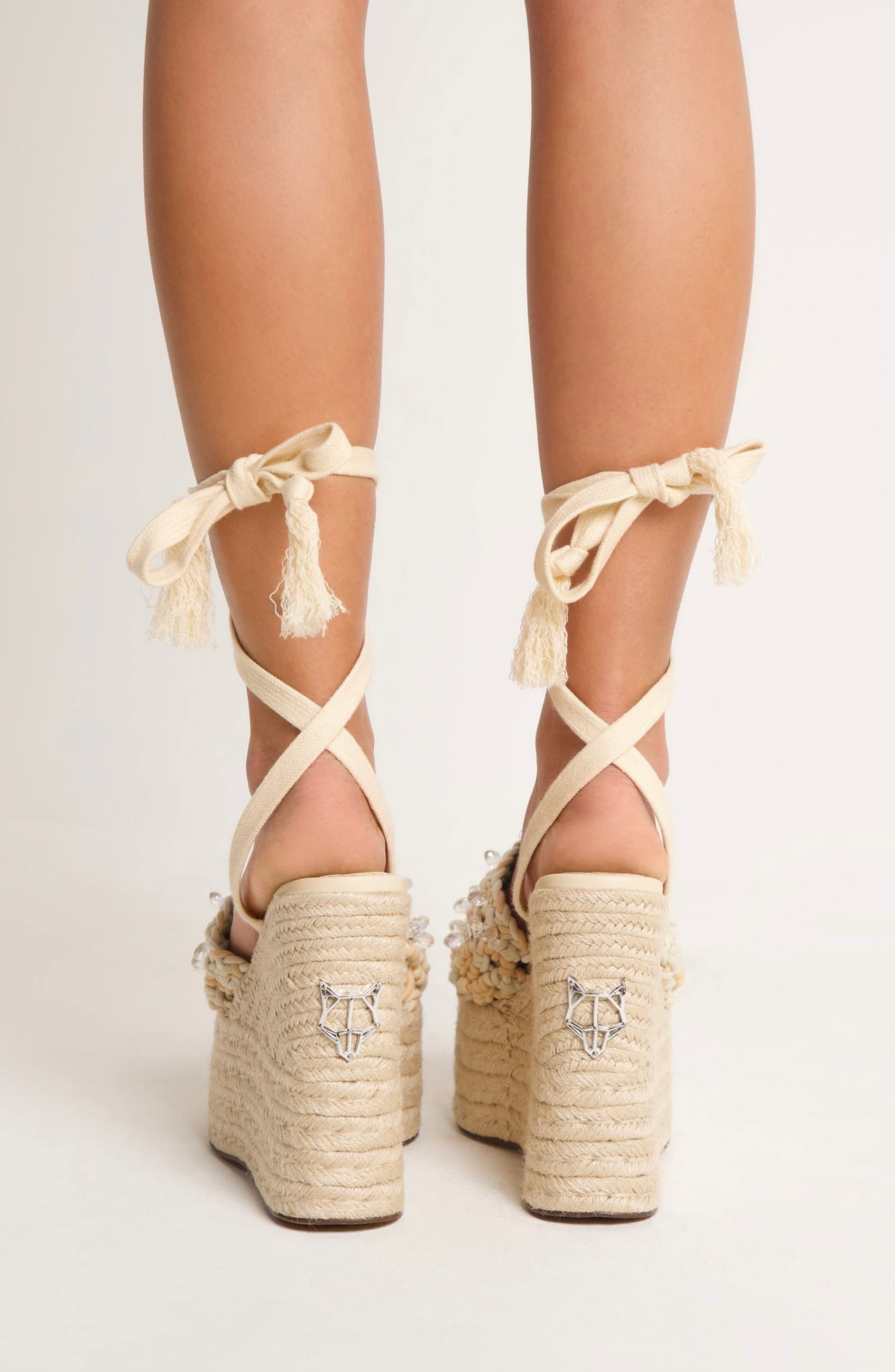 Naked Wolfe Peony Platform Wedge Espadrille Sandal, Alternate, color, 