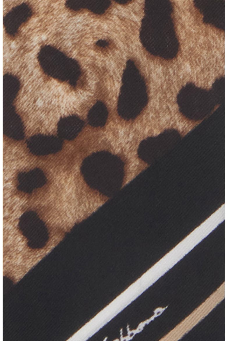 Leopard Print Silk Skinny Scarf, Alternate, color, HY5LD LEOPARDO F.LEO