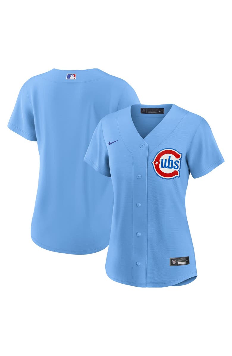 Nike Women's Nike  Light Blue Chicago Cubs Alternate 2 Replica Jersey, Main, color, Light Blue