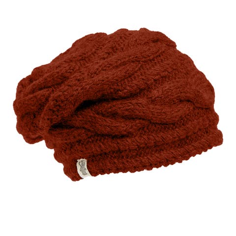 Hand Knit Triple Braid Cable Slouch