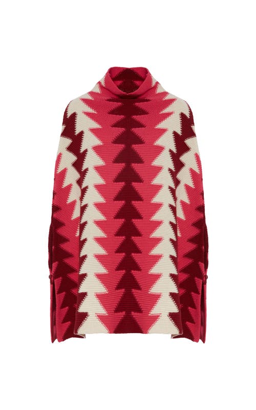 La Doublej Trine Cape Multicolor Bordeaux