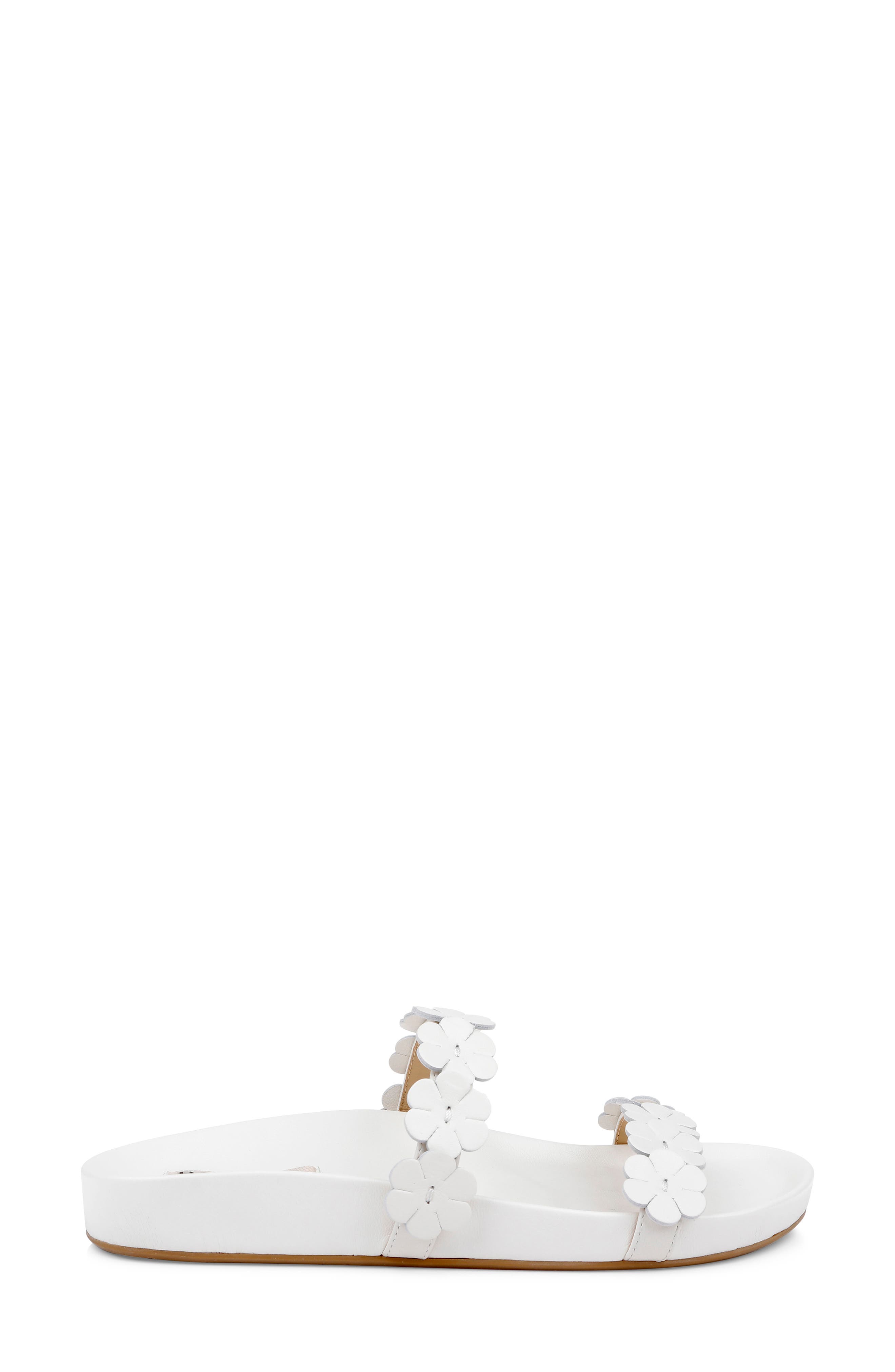 Badgley Mischka Collection Waterbury Slide Sandal, Alternate, color, White Leather