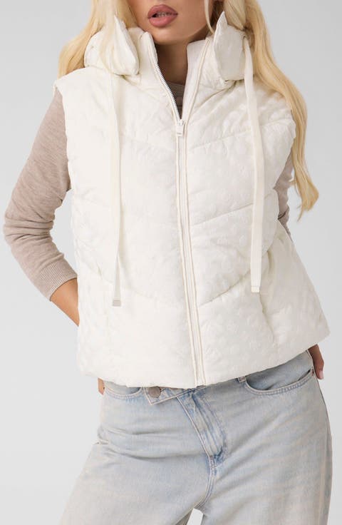 Daisy Cropped Logo Puffer Vest