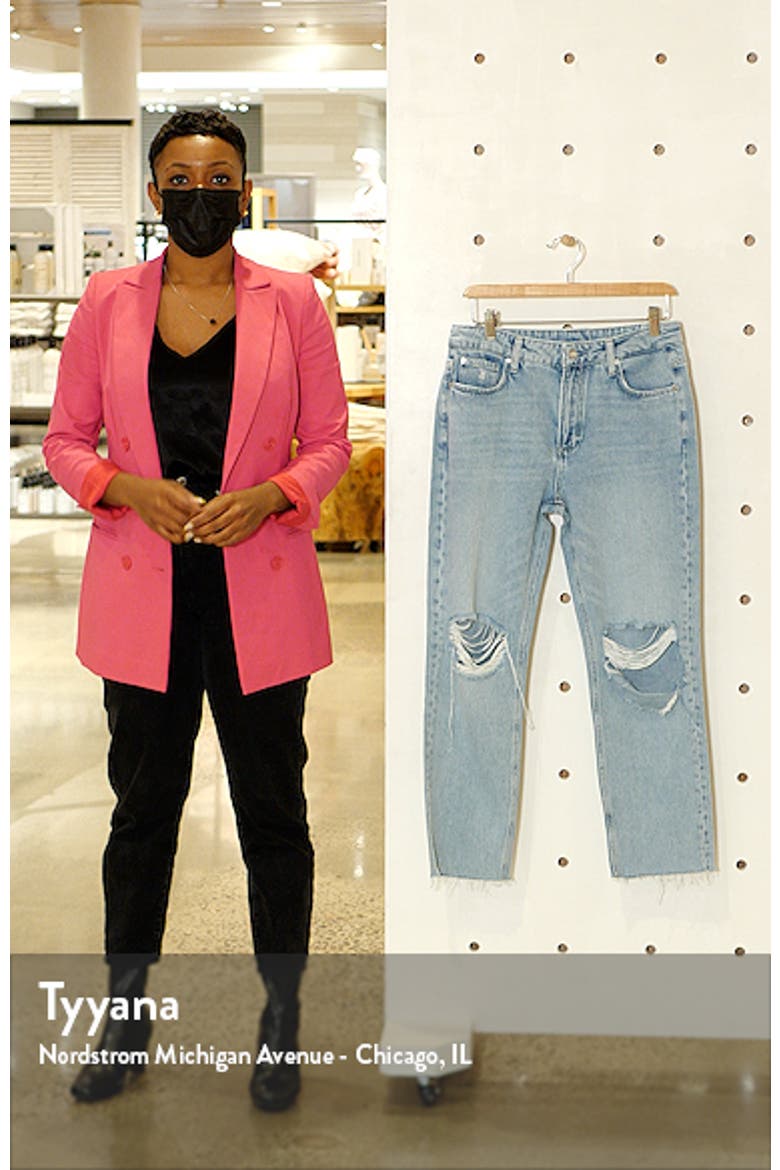 Noella Straight Leg Raw Hem Jeans video