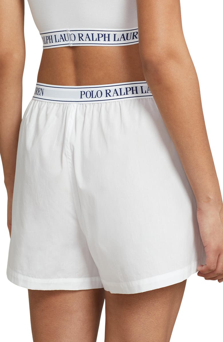 Polo Ralph Lauren Boxer Pajama Shorts, Alternate, color, White Cloud