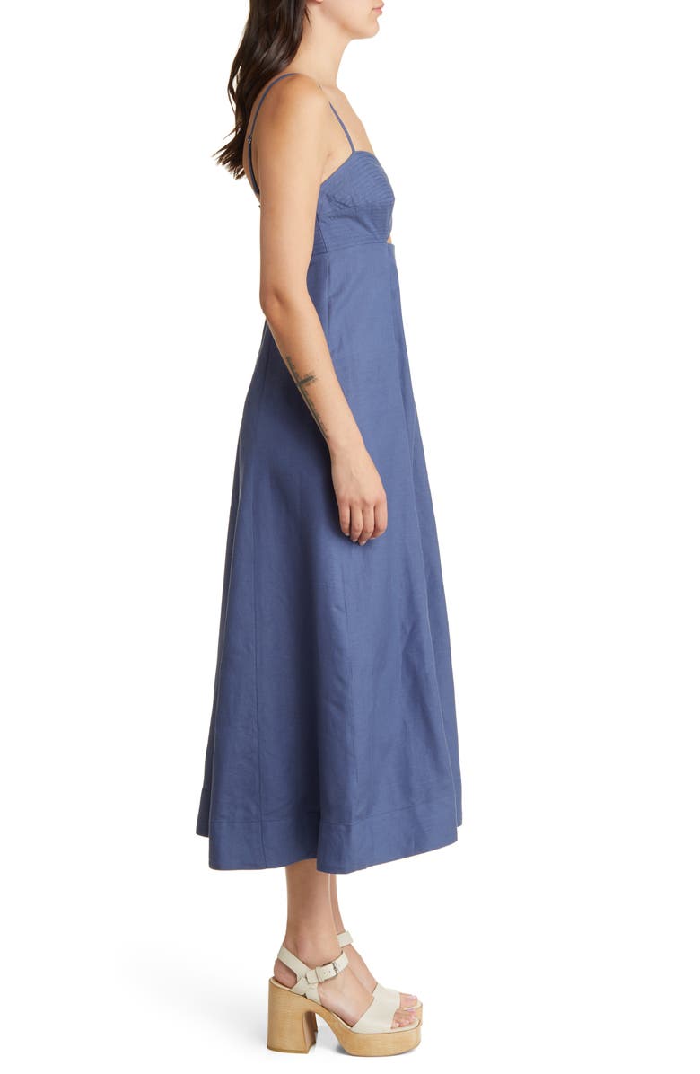 MOON RIVER Cutout Sweetheart Neck Midi Dress, Alternate, color, 