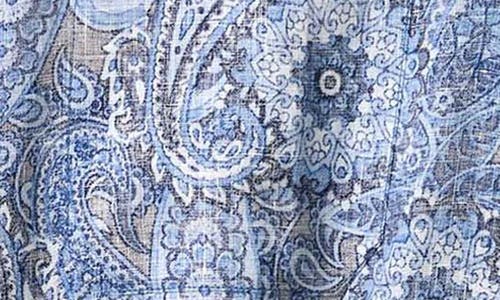 Tommy Bahama Blue Seas Medallion Paisley Print Button-up Shirt In Multi