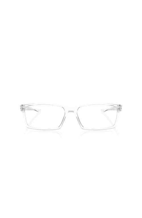 Oakley 57mm Rectangle Optical Glasses In Transparent