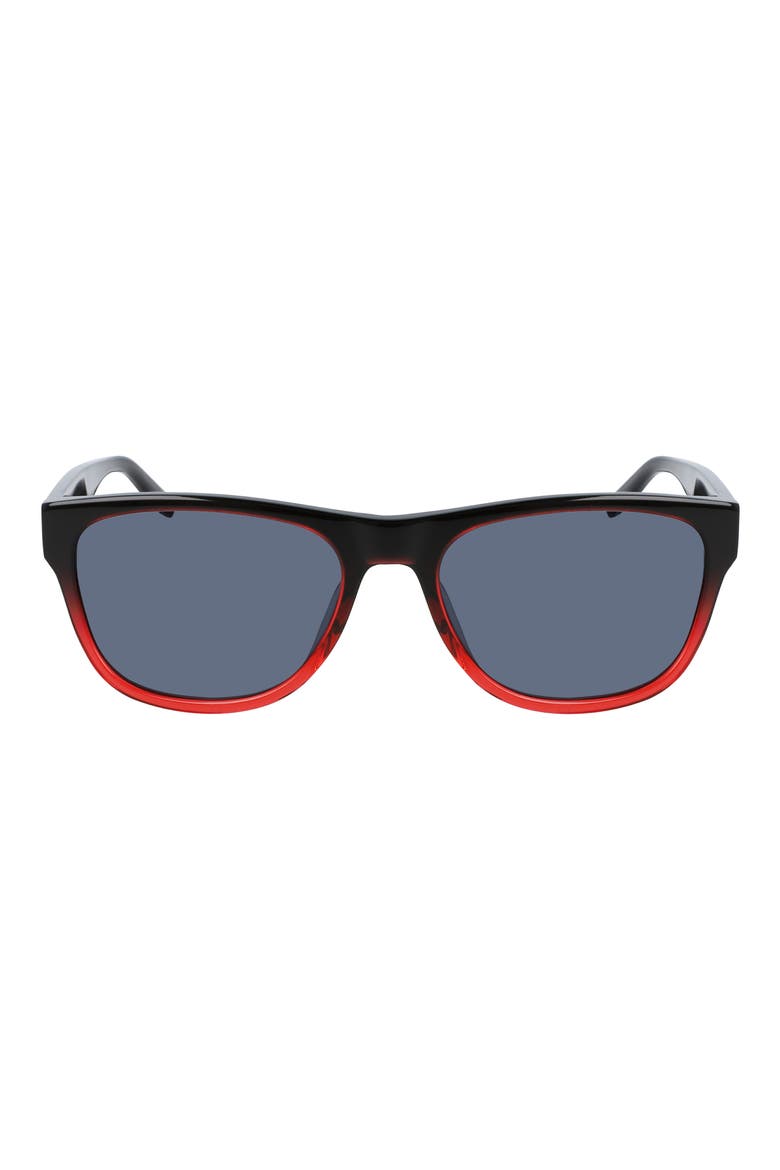 All Star® 57mm Rectangle Sunglasses, Main, color, CRYSTAL SMOKE/POPPY GRADIENT
