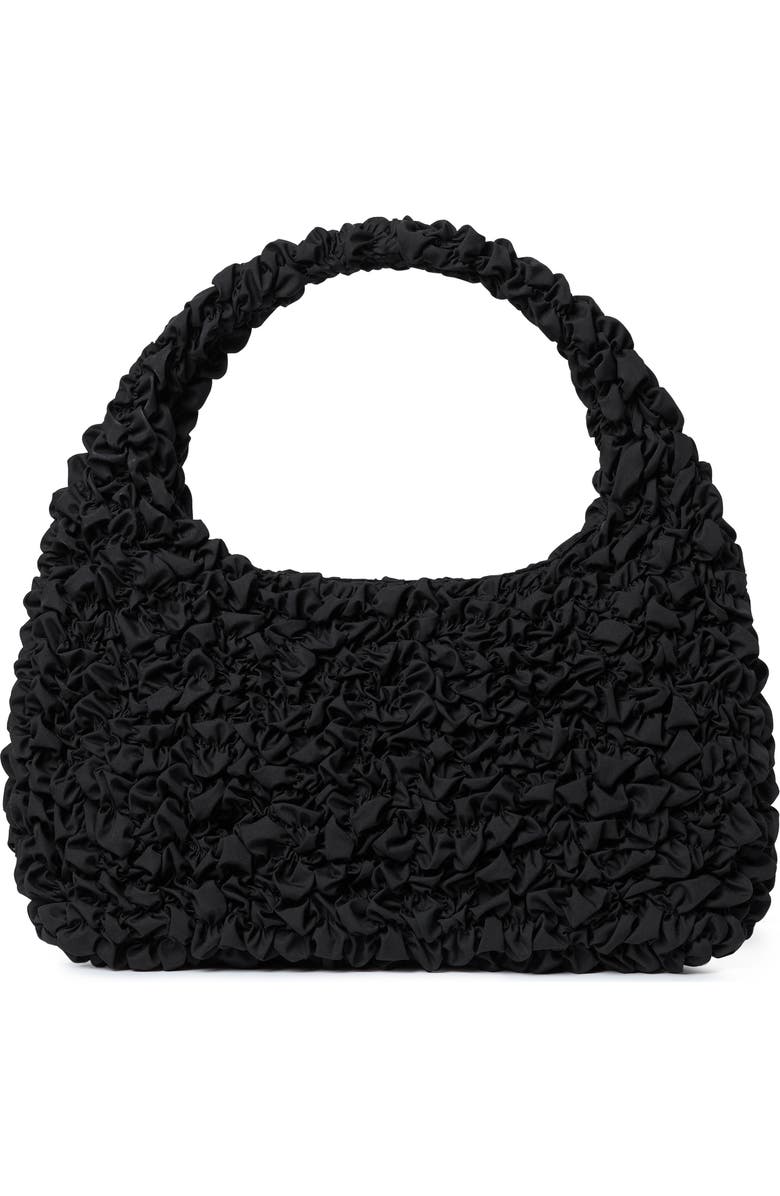 Loeffler Randall Smocked Hobo Bag, Main, color, Black