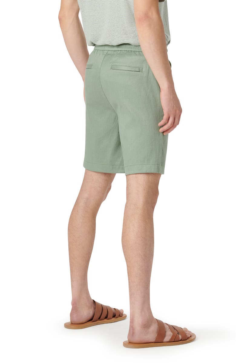 Bugatchi Linen Blend Drawstring Chino Shorts, Alternate, color, Khaki
