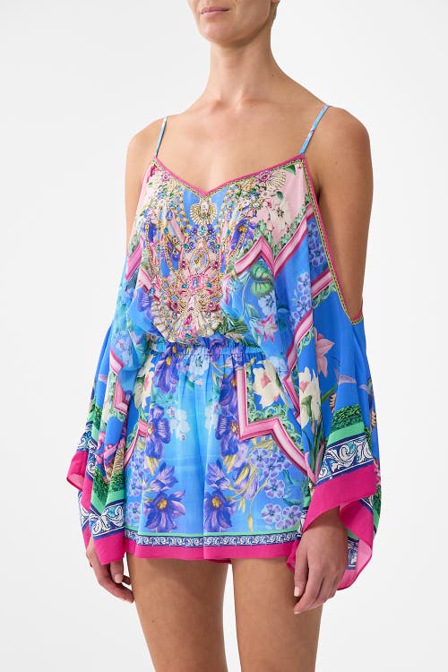 Camilla Drop Shoulder Playsuit Spirit Of Santa Maria In Blue