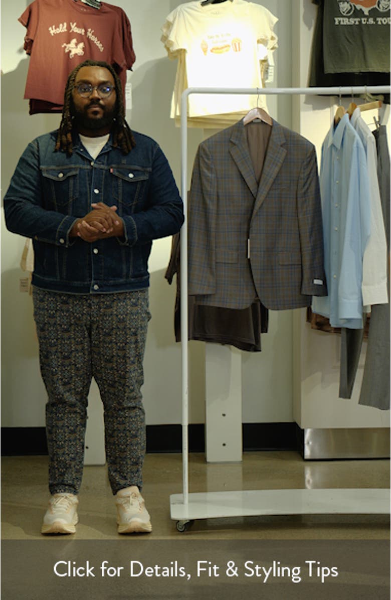 Hartford Classic Fit Plaid Wool Sport Coat, sales video thumbnail