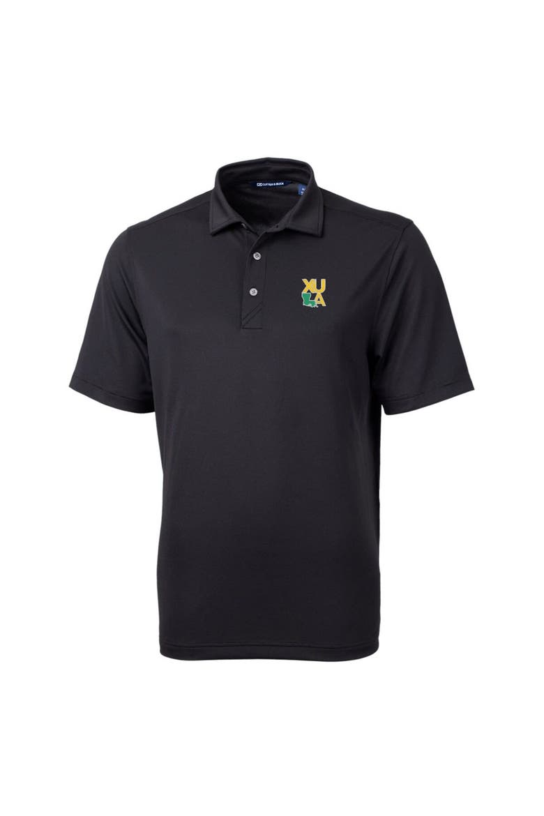 Men's Cutter & Buck Black XULA Gold Big & Tall Virtue Eco Pique Recycled Polo, Main, color, Black