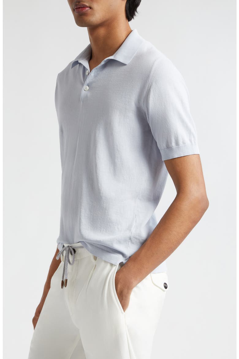 Cotton Polo, Alternate, color, DENIM