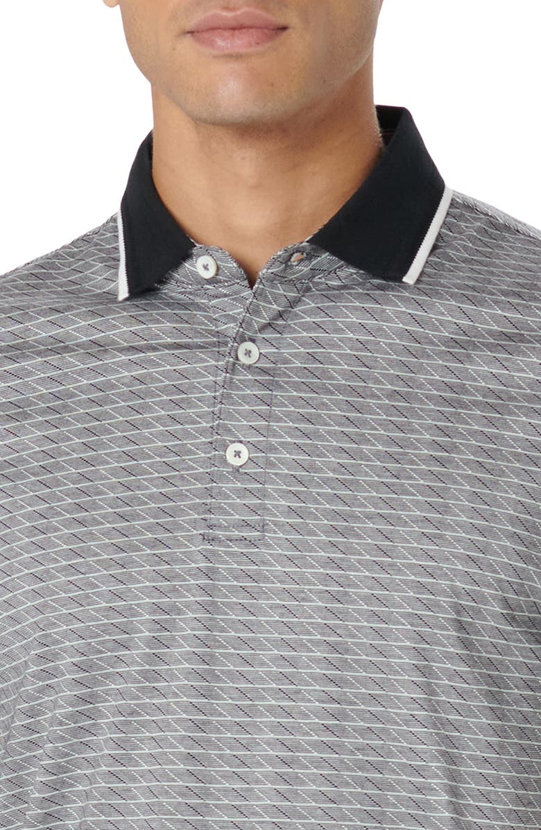 Bugatchi Geo Pattern Cotton & Lyocell Polo, Alternate, color, 