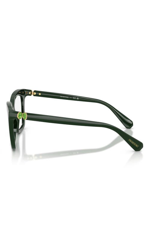 Swarovski 51mm Square Optical Glasses In Green