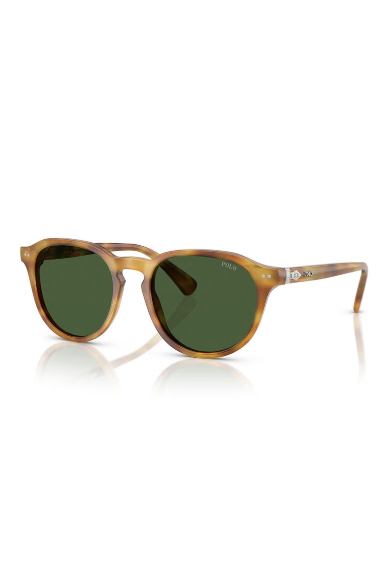 52mm Phantos Sunglasses, Alternate, color, TORTOISE LIGHT BROWN / GREEN