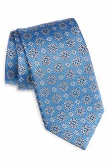 Neat Medallion Silk Jacquard Tie