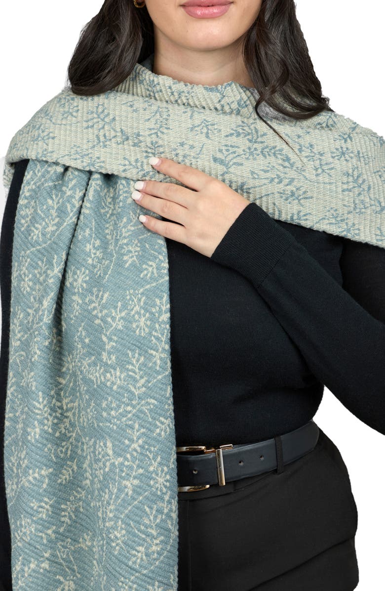 SAACHI Floral Crinkle Scarf, Alternate, color, 