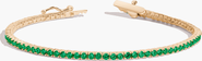 Aurate New York Lab Grown 3ct Green Emerald Tennis Bracelet