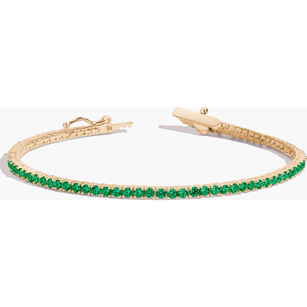 Aurate New York Lab Grown 6ct Emerald Tennis Bracelet In Green