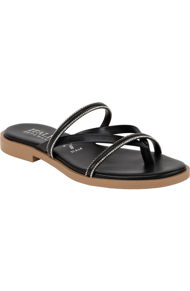 ITALIAN SHOEMAKERS Liesel Rhinestone Sandal, Main, color, Black