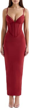 HOUSE OF CB Romy Corset Body-Con Maxi Dress