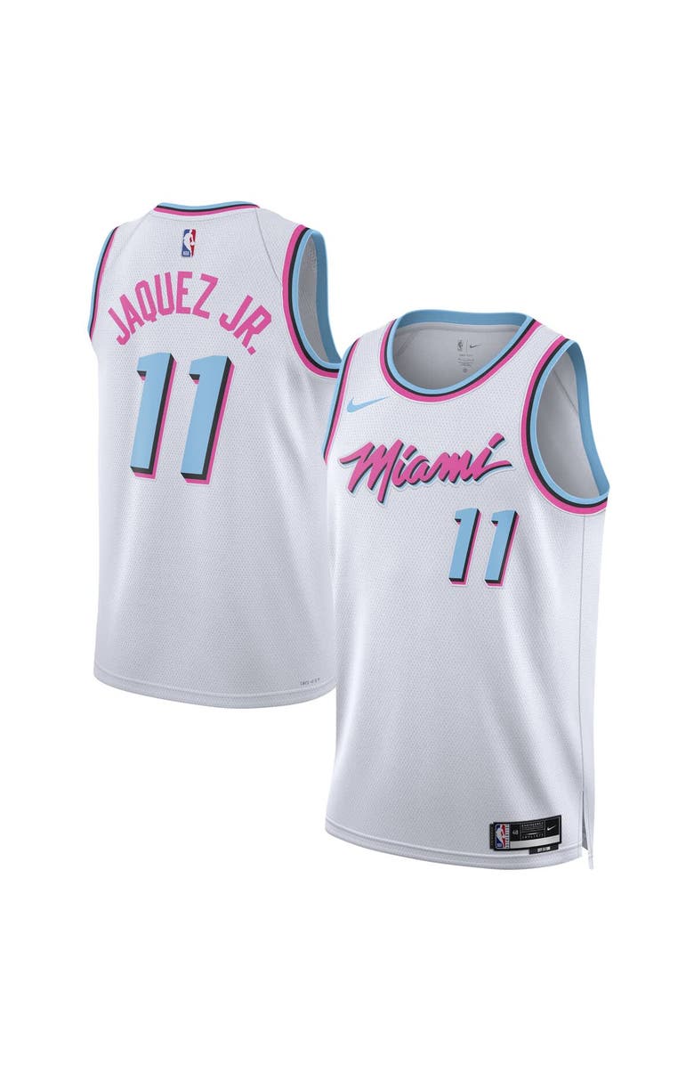 Nike Unisex Nike Jaime Jaquez Jr. White Miami Heat 2024/25 Swingman Player Jersey - City Edition, Main, color, 