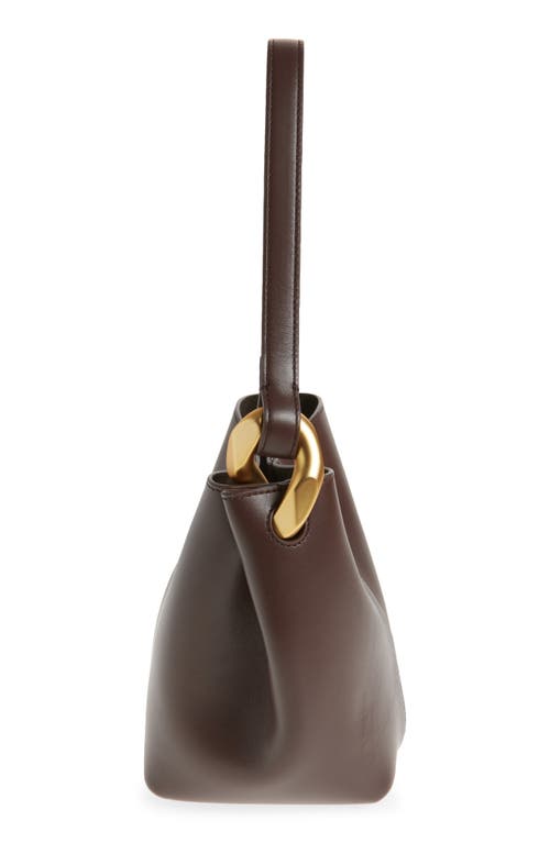 Jw Anderson Small Jwa Corner Leather Bucket Bag In Brown